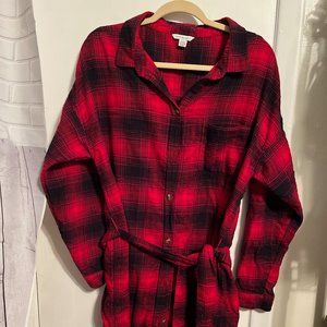 AMERICAN EAGLE FLANNEL DRESS SZ XL TALL